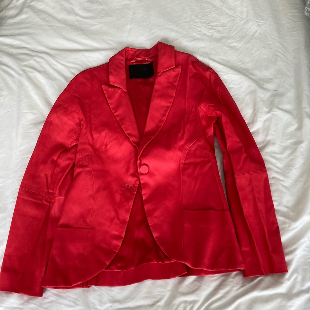 Leather Giorgio Armani Blazer
